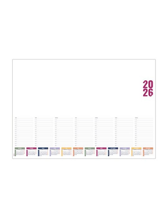 SM L HEBDO 2026 - SM 600 x 420 mm - 40 FEUILLETS