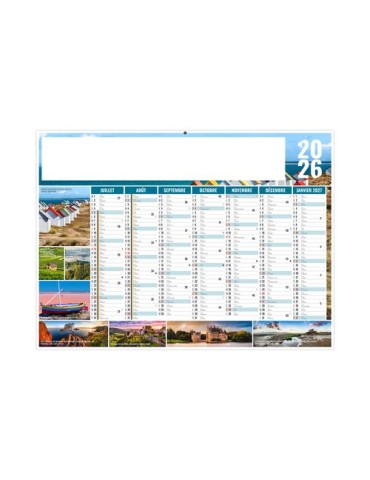 JULIEN 2026 - MIDI 430 x 335 mm - LEGER 400G - SANS MARQUAGE - 1 TROU EN TETE personnalisation rapide en France