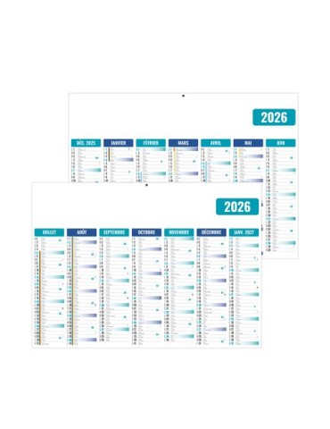 GAMECO BLEU 2026 - STANDARD 550 x 345 mm - LEGER 400G - SANS MARQUAGE - 1 TROU EN TETE