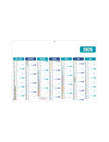 GAMECO BLEU 2026 - STANDARD 550 x 345 mm - LEGER 400G - SANS MARQUAGE - 1 TROU EN TETE livraison express 24h 48h
