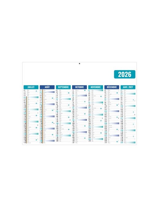 GAMECO BLEU 2026 - STANDARD 550 x 345 mm - LEGER 400G - SANS MARQUAGE - 1 TROU EN TETE