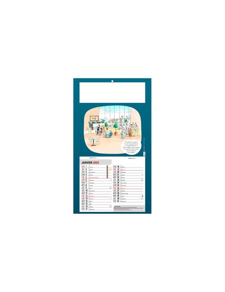 PLAQUE 1 VUE LISE 2026 - DOS CARTON - EURO BLOC - SANS MARQUAGE