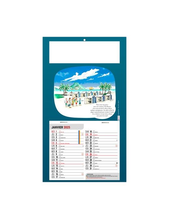 PLAQUE 1 VUE LISE 2026 - DOS CARTON - EURO BLOC - SANS MARQUAGE