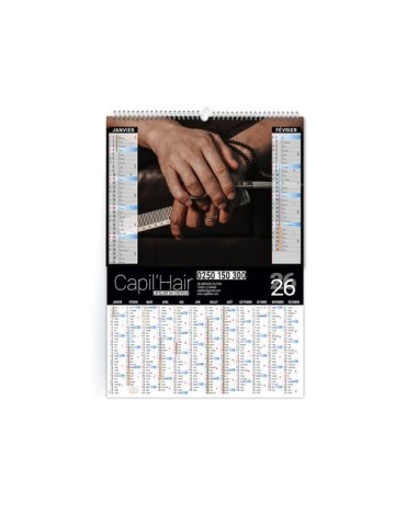 2 EN 1 CREATION 2026 - XXL 474 x 700 mm - MARQUAGE QUADRI