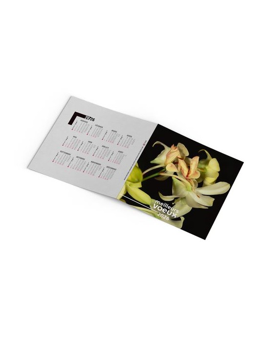 CARTE DE VOEUX - INVISIBLE 2026  AVEC ENVELOPPE - SANS MARQUAGE