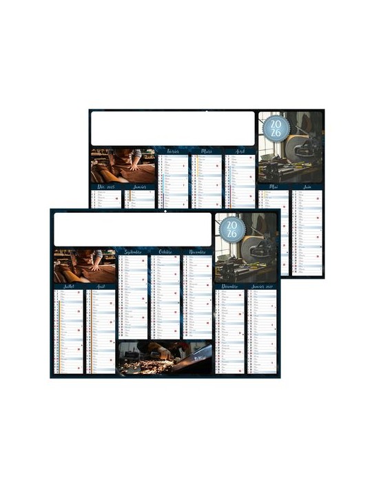 METAL 2026 - MIDI 430 x 335 mm - LEGER 400G - SANS MARQUAGE - 1 TROU EN TETE