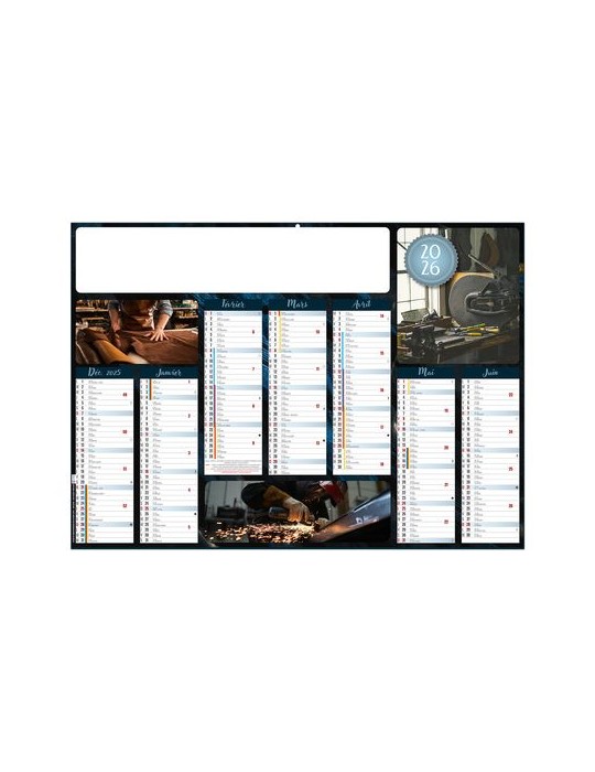 METAL 2026 - MIDI 430 x 335 mm - LEGER 400G - SANS MARQUAGE - 1 TROU EN TETE