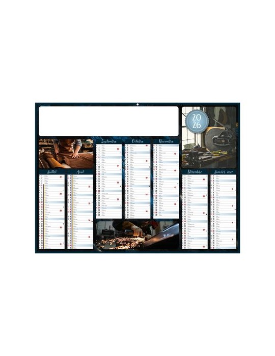 METAL 2026 - MIDI 430 x 335 mm - LEGER 400G - SANS MARQUAGE - 1 TROU EN TETE