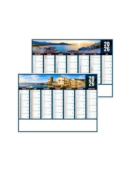 LIBERTE CORSE 2026 - MIDI 430 x 335 mm - LEGER 400G - SANS MARQUAGE - 1 TROU EN TETE