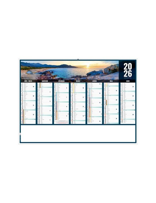 LIBERTE CORSE 2026 - MIDI 430 x 335 mm - LEGER 400G - SANS MARQUAGE - 1 TROU EN TETE