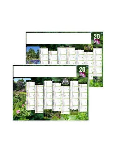 JARDINS 2026 - MIDI 430 x 335 mm - LEGER 400G - SANS MARQUAGE - 1 TROU EN TETE 2