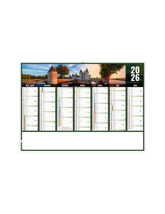 LIBERTE CENTRE-VAL-DE-LOIRE 2026 - MIDI 430 x 335 mm - LEGER 400G - SANS MARQUAGE - 1 TROU EN TETE