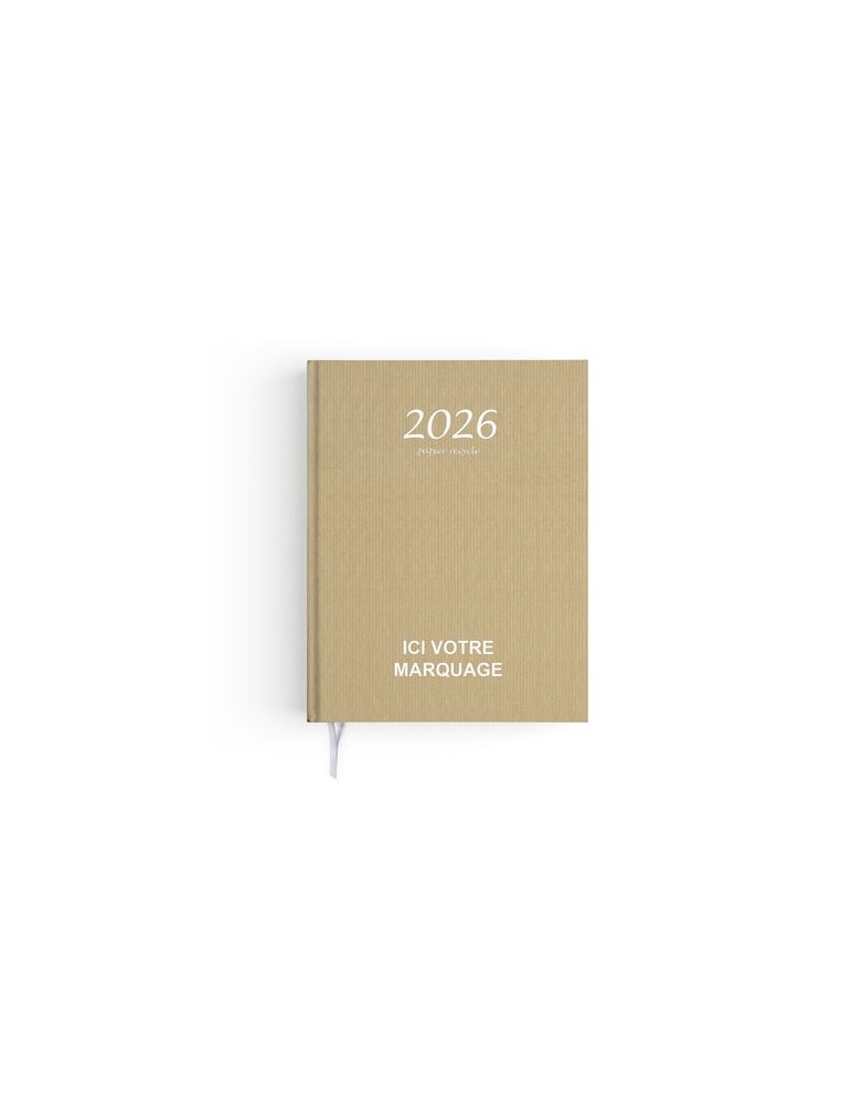 AGENDA EMBOITE KRAFT 2026 - MINI 90 x 165 mm - SANS MARQUAGE