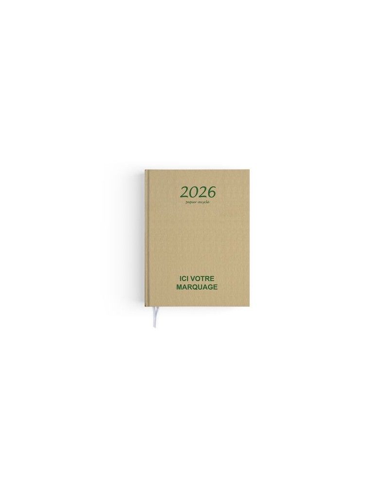 AGENDA EMBOITE KRAFT 2026 - MINI 90 x 165 mm - SANS MARQUAGE