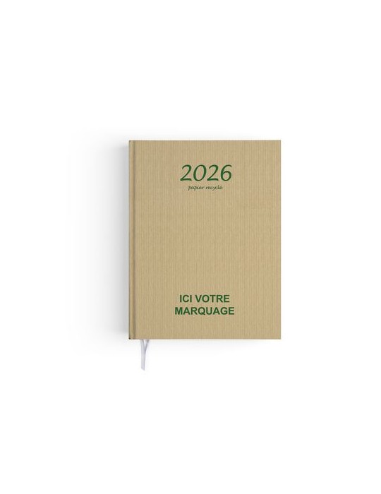 AGENDA EMBOITE KRAFT 2026 - MINI 90 x 165 mm - SANS MARQUAGE