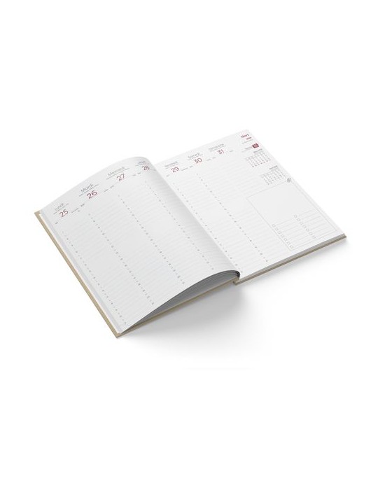 AGENDA EMBOITE KRAFT 2026 - MINI 90 x 165 mm - SANS MARQUAGE