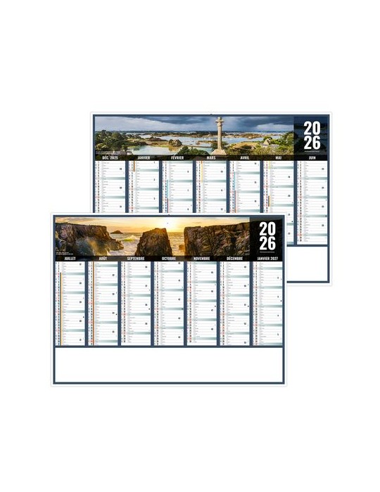 LIBERTE BRETAGNE 2026 - MIDI 430 x 335 mm - LEGER 400G - SANS MARQUAGE - 1 TROU EN TETE