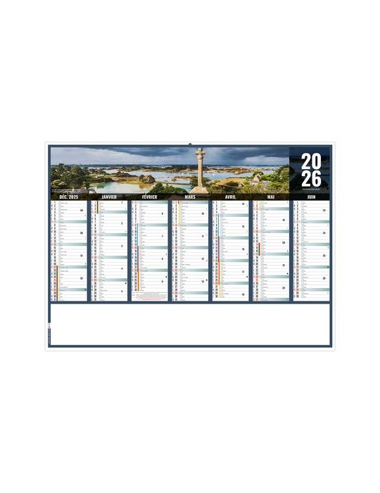 LIBERTE BRETAGNE 2026 - MIDI 430 x 335 mm - LEGER 400G - SANS MARQUAGE - 1 TROU EN TETE