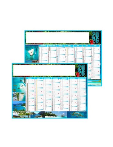 EXOTIC 2026 - MIDI 430 x 335 mm - LEGER 400G - SANS MARQUAGE - 1 TROU EN TETE