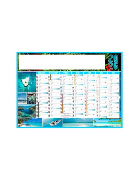 EXOTIC 2026 - MIDI 430 x 335 mm - LEGER 400G - SANS MARQUAGE - 1 TROU EN TETE