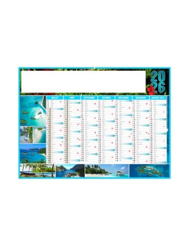 EXOTIC 2026 - MIDI 430 x 335 mm - LEGER 400G - SANS MARQUAGE - 1 TROU EN TETE personnalisation rapide en France