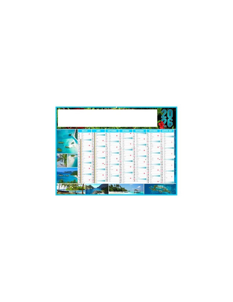 EXOTIC 2026 - MIDI 430 x 335 mm - LEGER 400G - SANS MARQUAGE - 1 TROU EN TETE