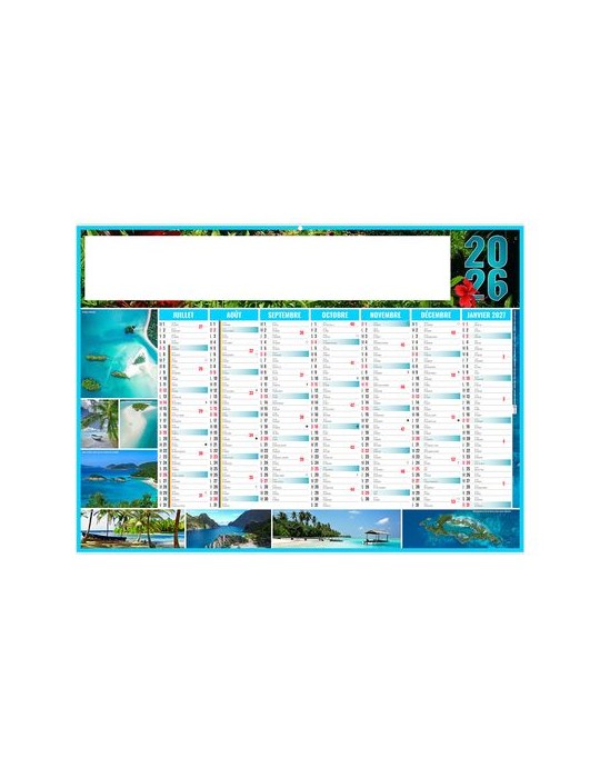 EXOTIC 2026 - MIDI 430 x 335 mm - LEGER 400G - SANS MARQUAGE - 1 TROU EN TETE