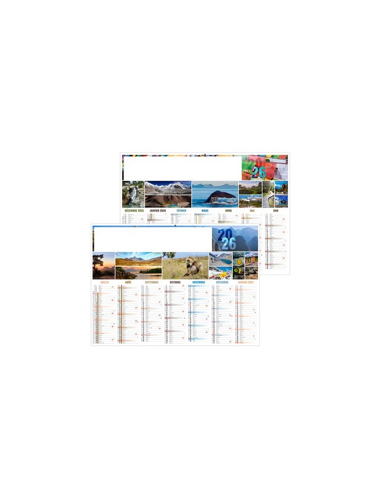 BARNABE 2026 - MIDI 430 x 335 mm - LEGER 400G - SANS MARQUAGE - 1 TROU EN TETE