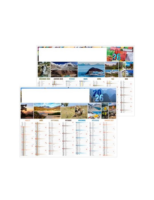 BARNABE 2026 - MIDI 430 x 335 mm - LEGER 400G - SANS MARQUAGE - 1 TROU EN TETE