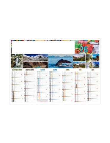 BARNABE 2026 - MIDI 430 x 335 mm - LEGER 400G - SANS MARQUAGE - 1 TROU EN TETE livraison express 24h 48h