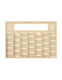 KRAFT 2026 - MIDI 430 x 335 mm - LEGER 400G - SANS MARQUAGE - 1 TROU EN TÊTE personnalisation rapide en France
