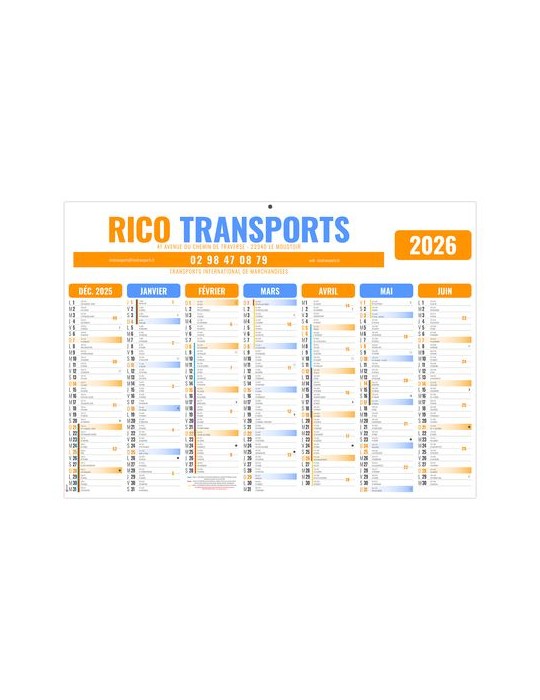GAMECO COULEURS 2026 - MICRO 210 x 155 mm - LEGER 400G - MARQUAGE QUADRI - PAS DE TROU