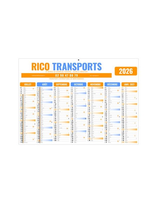 GAMECO COULEURS 2026 - MICRO 210 x 155 mm - LEGER 400G - MARQUAGE QUADRI - PAS DE TROU