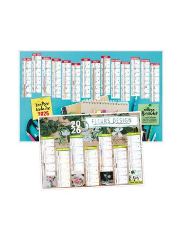 CALENDRIERS BANCAIRES CREATION 2026 - MIDI 430 x 335 mm - LEGER 400G - IMPRESSION RECTO SEUL - 1 TROU EN TETE 2