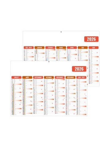 GAMECO ROUGE 2026 - MIDI 430 x 335 mm - LEGER 400G - SANS MARQUAGE - 1 TROU EN TETE 2