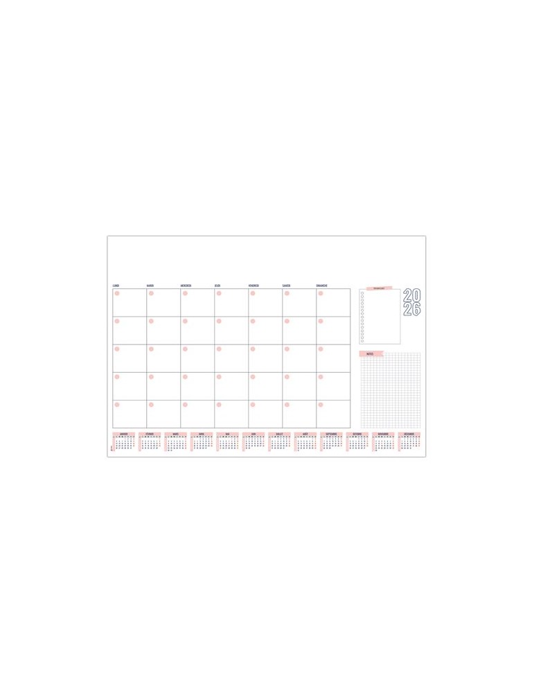 SM PLANNER 2026 - SM 500 x 350 mm - 25 FEUILLETS