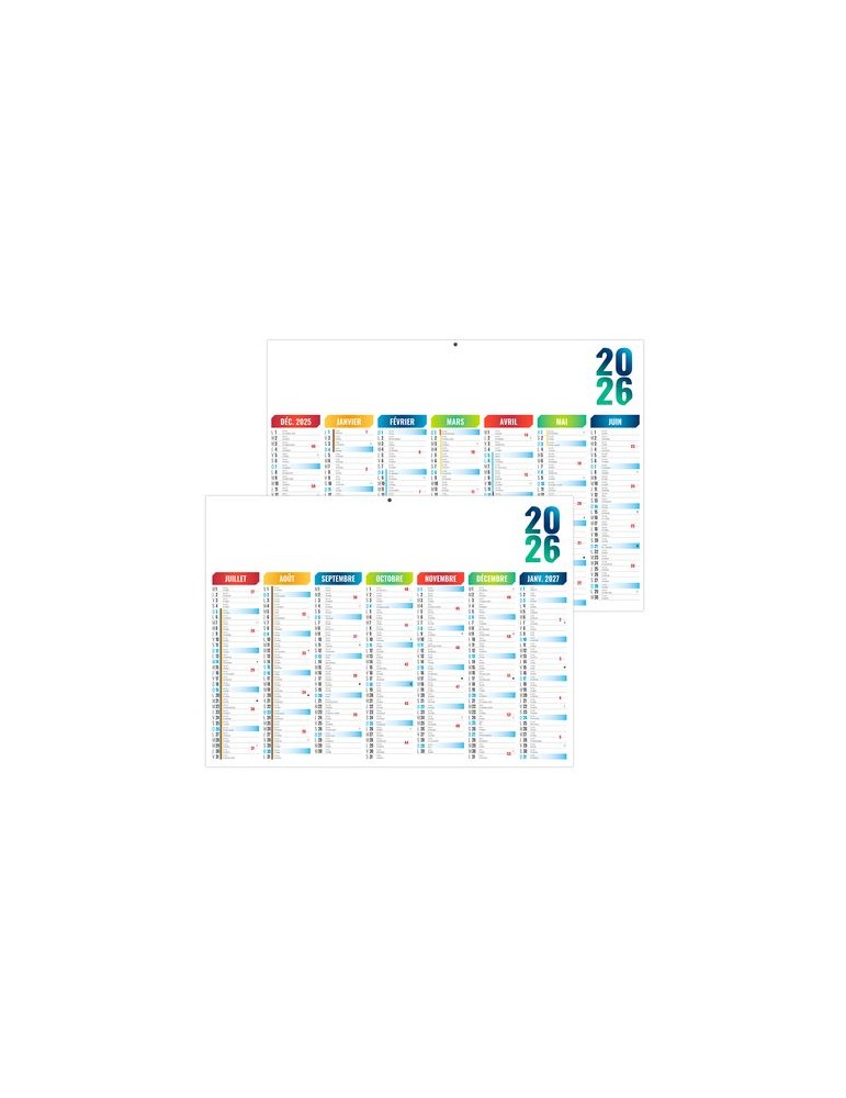 ARLEQUIN 2026 - MIDI 430 x 335 mm - LEGER 400G - SANS MARQUAGE - 1 TROU EN TETE