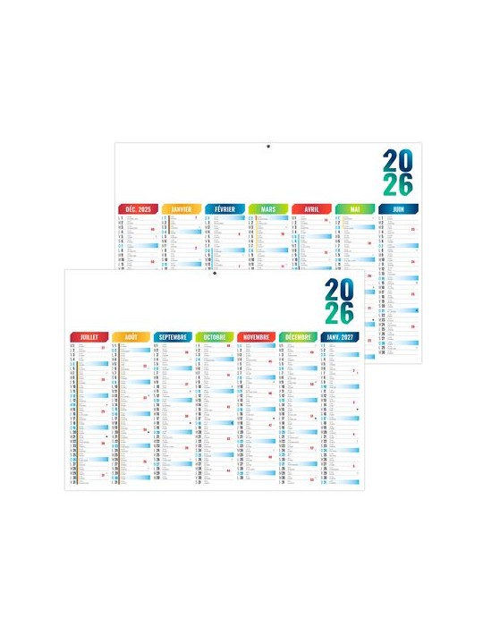 ARLEQUIN 2026 - MIDI 430 x 335 mm - LEGER 400G - SANS MARQUAGE - 1 TROU EN TETE
