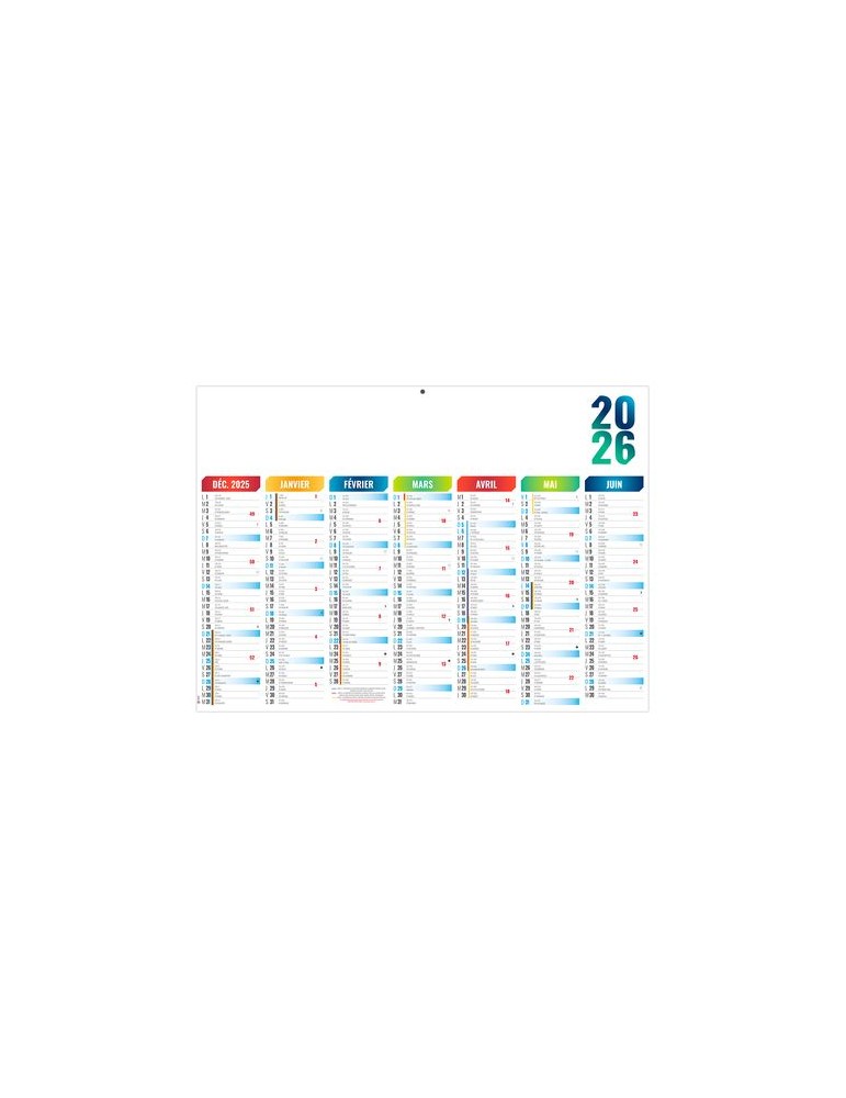 ARLEQUIN 2026 - MIDI 430 x 335 mm - LEGER 400G - SANS MARQUAGE - 1 TROU EN TETE