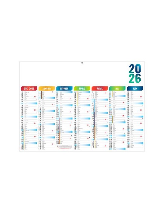 ARLEQUIN 2026 - MIDI 430 x 335 mm - LEGER 400G - SANS MARQUAGE - 1 TROU EN TETE
