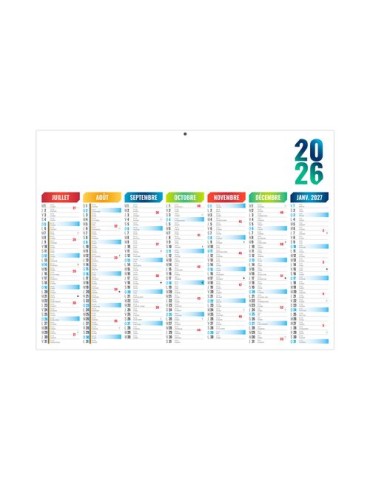 ARLEQUIN 2026 - MIDI 430 x 335 mm - LEGER 400G - SANS MARQUAGE - 1 TROU EN TETE personnalisation rapide en France