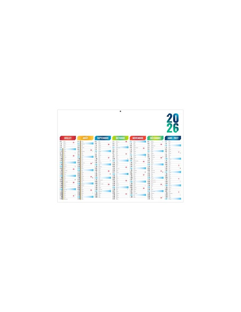 ARLEQUIN 2026 - MIDI 430 x 335 mm - LEGER 400G - SANS MARQUAGE - 1 TROU EN TETE