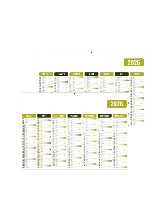 GAMECO VERT 2026 - MIDI 430 x 335 mm - LEGER 400G - SANS MARQUAGE - 1 TROU EN TETE
