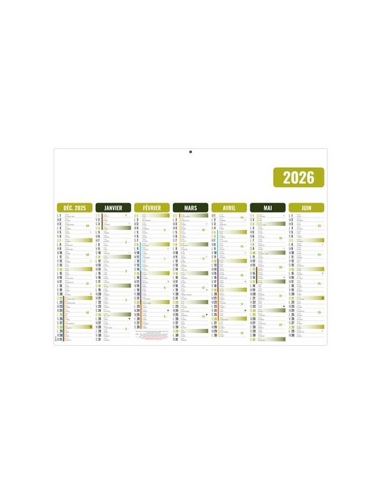 GAMECO VERT 2026 - MIDI 430 x 335 mm - LEGER 400G - SANS MARQUAGE - 1 TROU EN TETE