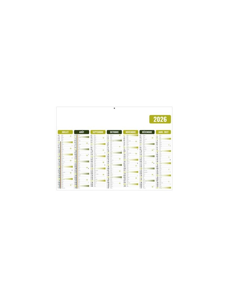 GAMECO VERT 2026 - MIDI 430 x 335 mm - LEGER 400G - SANS MARQUAGE - 1 TROU EN TETE