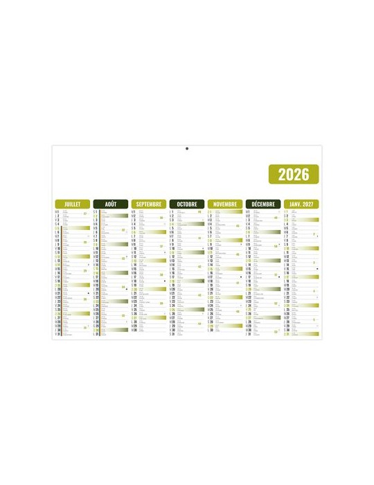 GAMECO VERT 2026 - MIDI 430 x 335 mm - LEGER 400G - SANS MARQUAGE - 1 TROU EN TETE