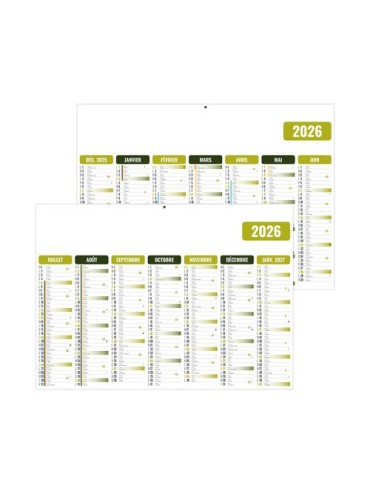 GAMECO VERT 2026 - MIDI 430 x 335 mm - LEGER 400G - SANS MARQUAGE - 1 TROU EN TETE 2