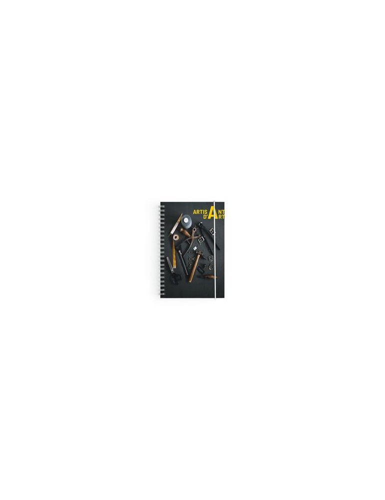 CARNET SPIRALE COUVERTURE SOUPLE - MAXI 210 x 297 mm - COUVERTURE 380g SATIMAT AVEC PELLICULAGE BRILLANT PAGE 1 ET 4 - BLOC DE 5