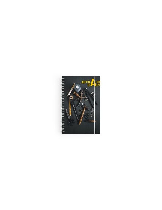 CARNET SPIRALE COUVERTURE SOUPLE - MAXI 210 x 297 mm - COUVERTURE 380g SATIMAT AVEC PELLICULAGE BRILLANT PAGE 1 ET 4 - BLOC DE 5