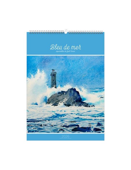 BLEU DE MER 2026 - 6 FEUILLETS - RELIURE BAGUETTE - MARQUAGE 1 COULEUR